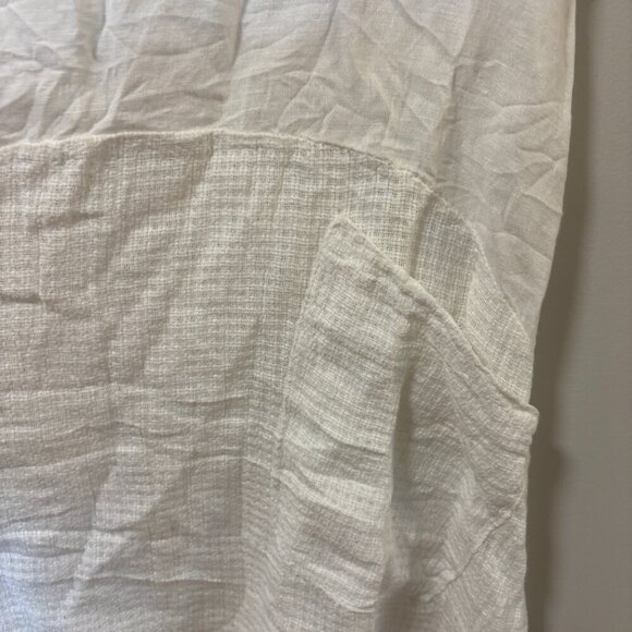 BELLA AMORE 100% Linen Made in Italy Summer Blouse in white size ?XL - Picture 4 of 13